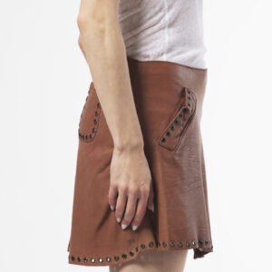 Mini gonna in pelle Kristina T. - immagine 2