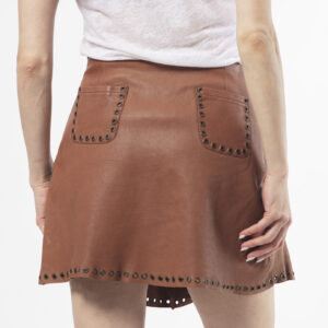 Mini gonna in pelle Kristina T. - immagine 5