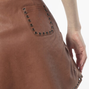 Mini gonna in pelle Kristina T. - immagine 3